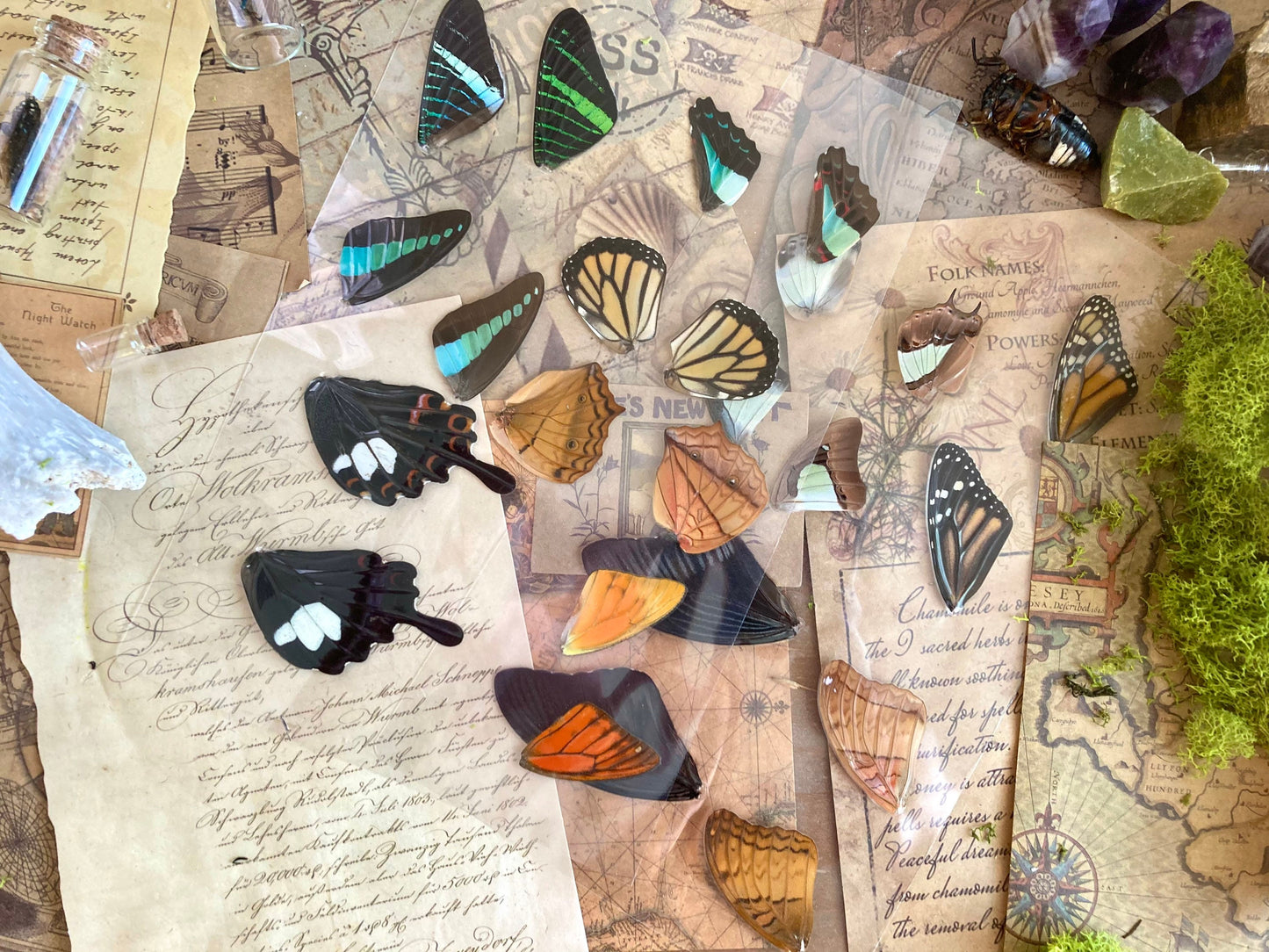Laminated Sheets of Real Butterfly Wings, Real Butterfly Wings, Resin Art, Wing Art